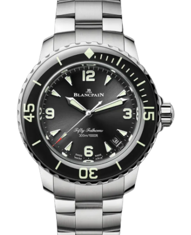 Blancpain Fifty Fathoms Automatique Steel 38.20mm Sunburst Black Dial 5007 1130 71S