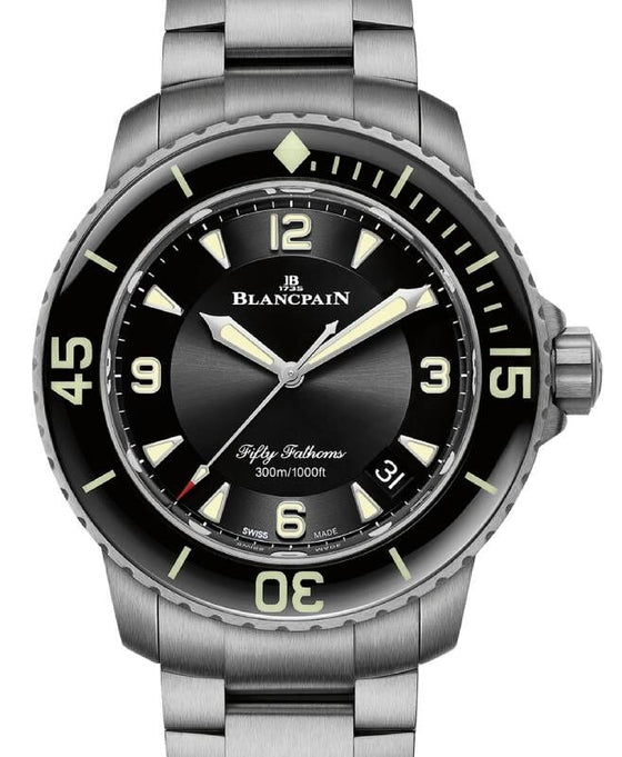 Blancpain Fifty Fathoms Automatique Titanium 45mm Black Dial Bracelet 5015 12B30 98B