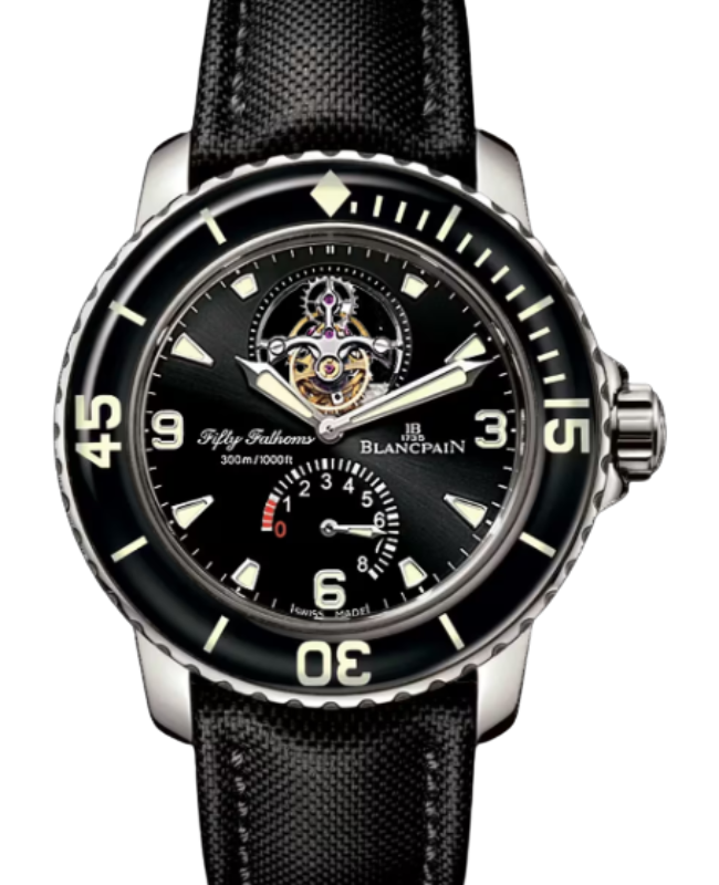 Blancpain Fifty Fathoms Tourbillon 8 Jours White Gold 45mm Black Dial 5025 1530 52B