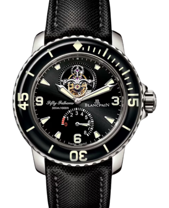 Blancpain Fifty Fathoms Tourbillon 8 Jours White Gold 45mm Black Dial 5025 1530 52B