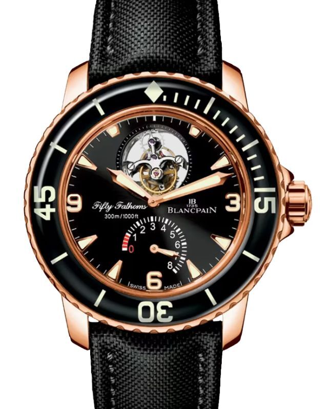 Blancpain Fifty Fathoms Tourbillon 8 Jours Red Gold 45mm Black Dial 5025 3630 52B