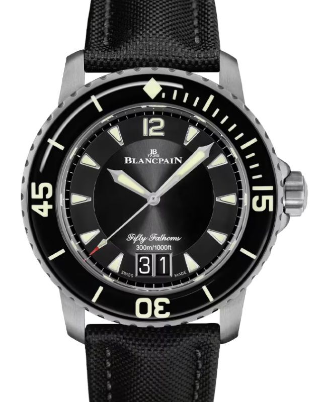 Blancpain Fifty Fathoms Grande Date Titanium 45mm Black Dial 5050 12B30 B52B
