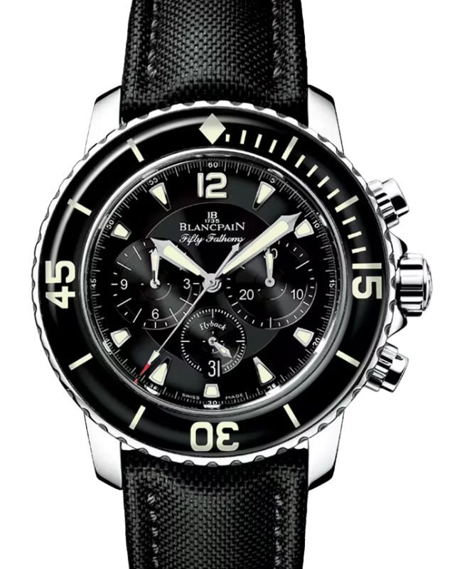 Blancpain Fifty Fathoms Chronographe Flyback Steel 45mm Black Dial 5085F 1130 52B