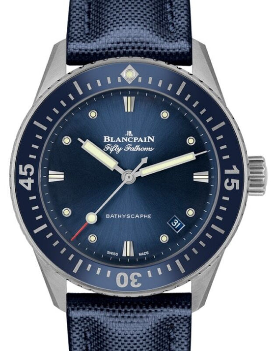 Blancpain Fifty Fathoms Bathyscaphe Stainless Steel 38mm Blue Dial 5100 1140 O52A