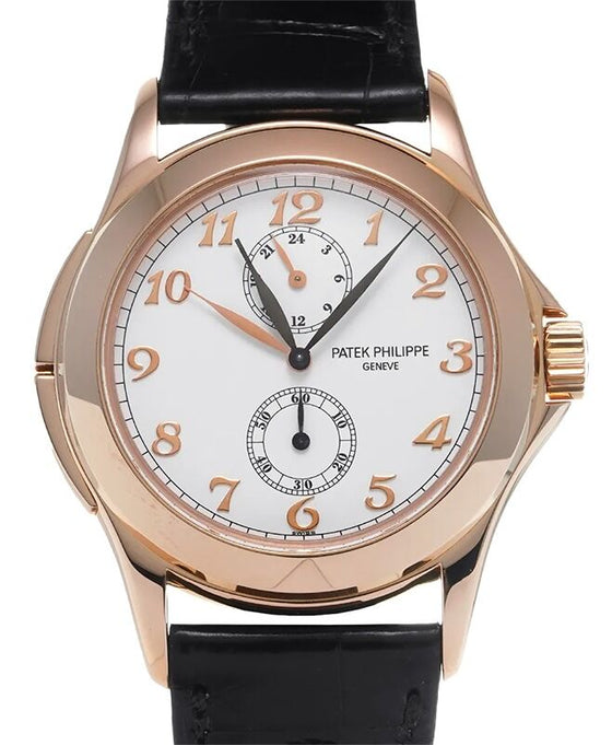 Patek Philippe Calatrava Travel Time Pink Rose Gold 37mm White Dial 5134R-001