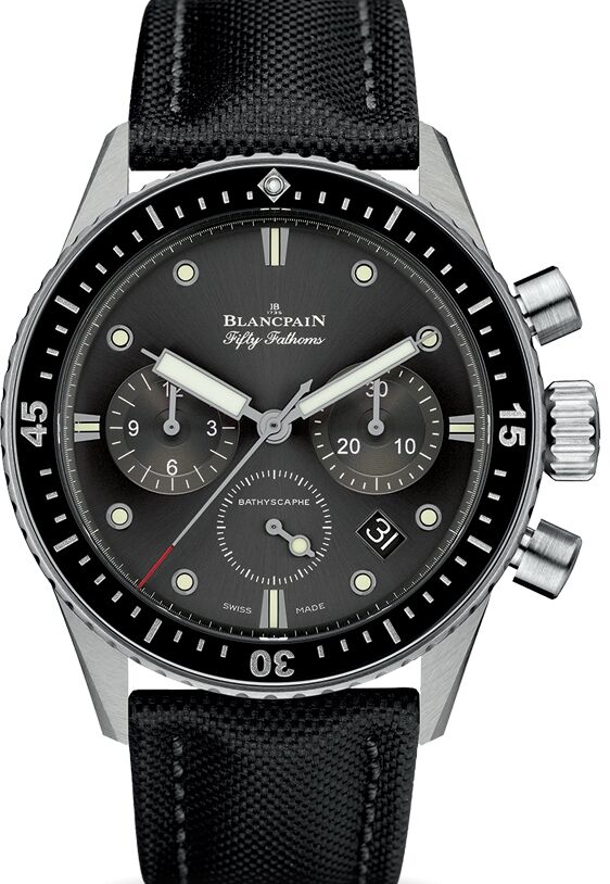 Blancpain Fifty Fathoms Bathyscaphe Chronographe Flyback Stainless Steel Grey Dial 5200 1110 B52A