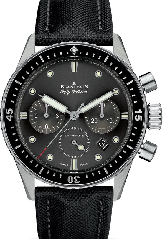 Blancpain Fifty Fathoms Bathyscaphe Chronographe Flyback Stainless Steel Grey Dial 5200 1110 B52A