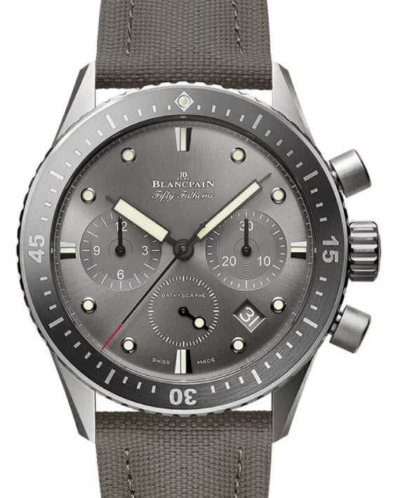 Blancpain Fifty Fathoms Bathyscaphe Chronographe Flyback Titanium 43mm Grey Dial 5200 1210 G52A