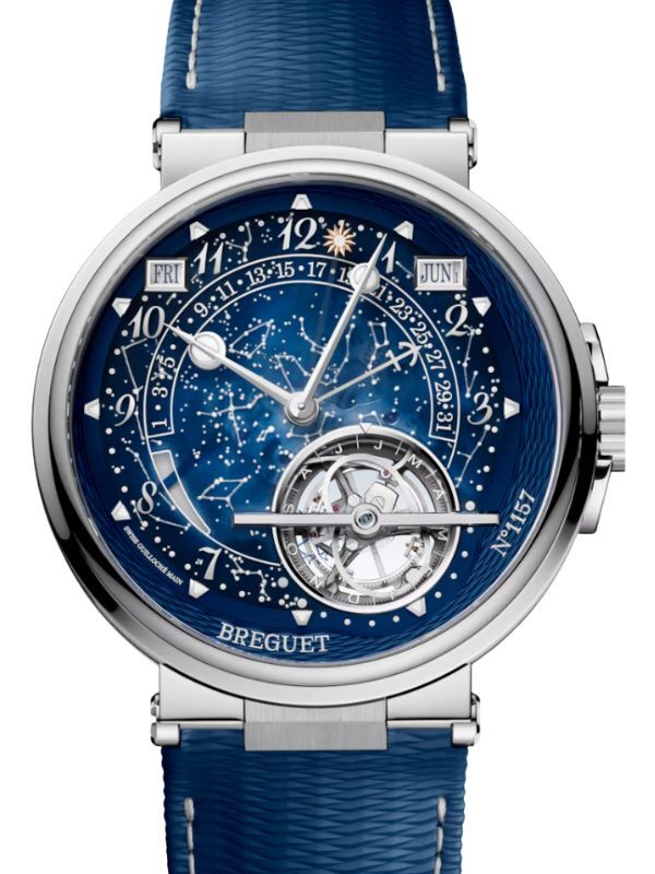 Breguet Marine Tourbillon Equation Marchante 5887 Platinum 43.9 mm Blue Dial 5887PT/YS/5WVSL
