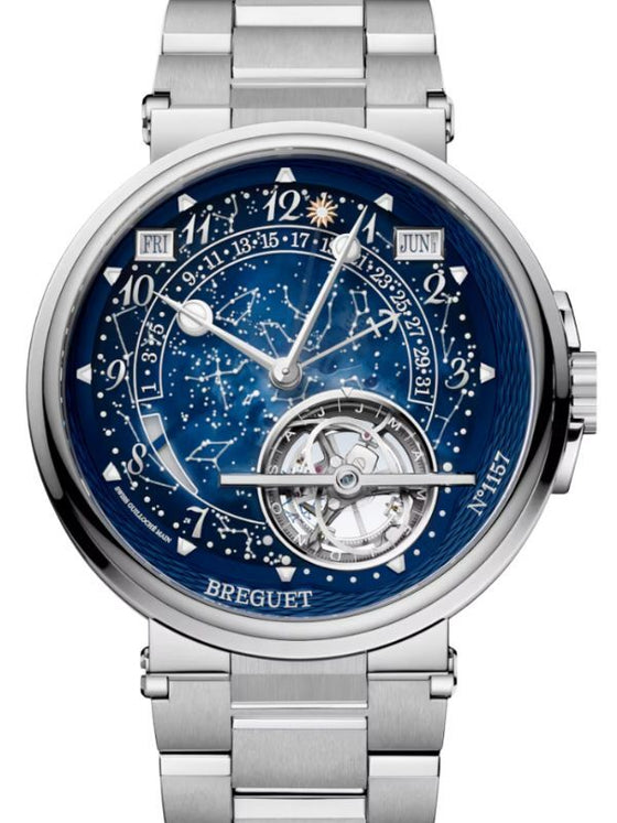 Breguet Marine Tourbillon Equation Marchante 5887 Platinum 43.9 mm Blue Dial 5887PT/YS/PW0 SL
