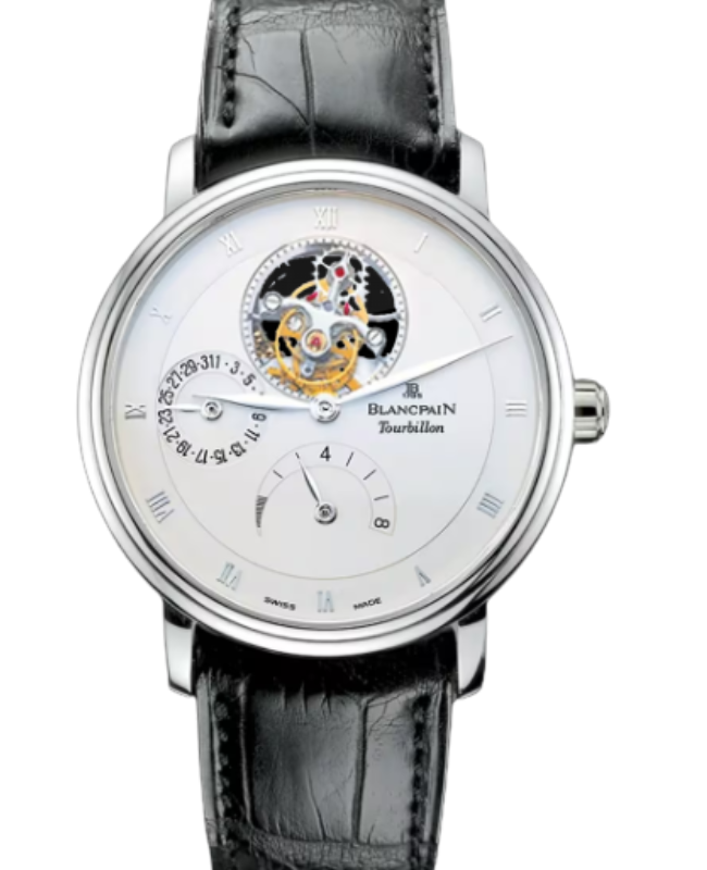 Blancpain Villeret Tourbillon 8 Jours White Gold 37.5mm Opaline Dial 6025 1542 55B