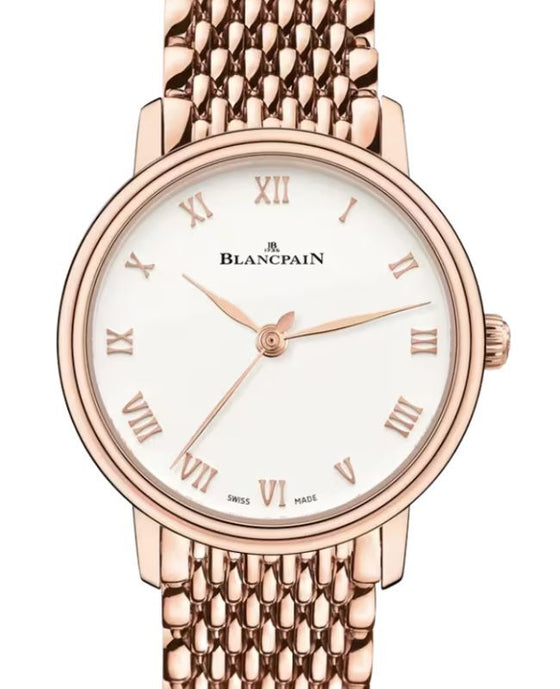 Blancpain Villeret Ultraplate Red Gold 29mm Opaline Dial 6104 3642 MMB