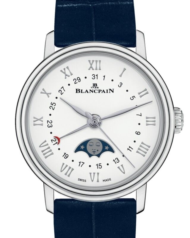 Blancpain Villeret Quanti?me Phases De Lune Steel 29.2mm White Dial 6106 1127 55A