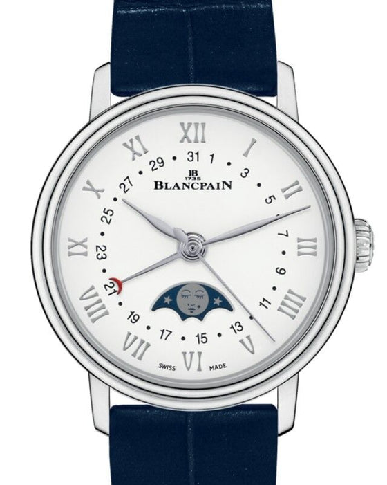 Blancpain Villeret Quantième Phases De Lune Steel 29.2mm White Dial 6106 1127 55A
