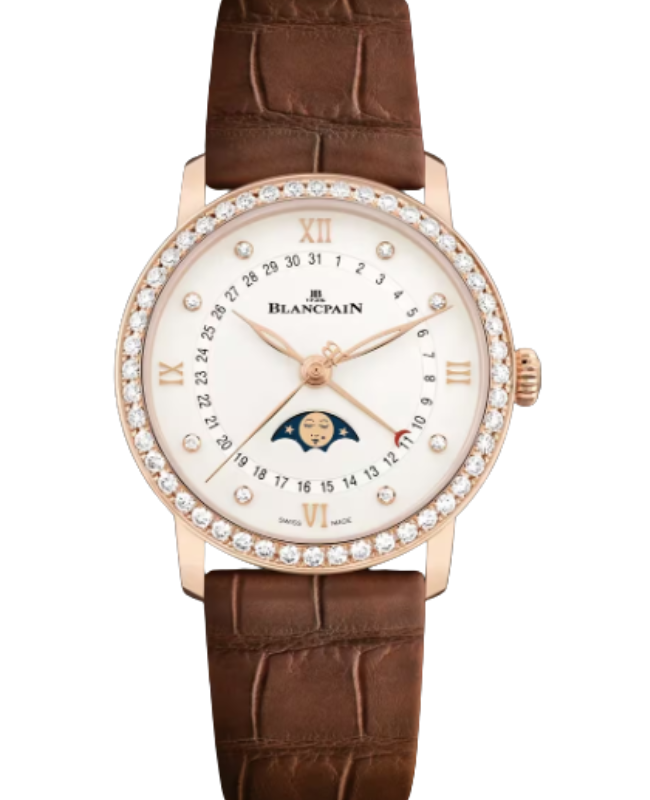Blancpain Villeret Quantième Phases de Lune Red Gold 33.2mm Opaline Dial 6126 2987 55B
