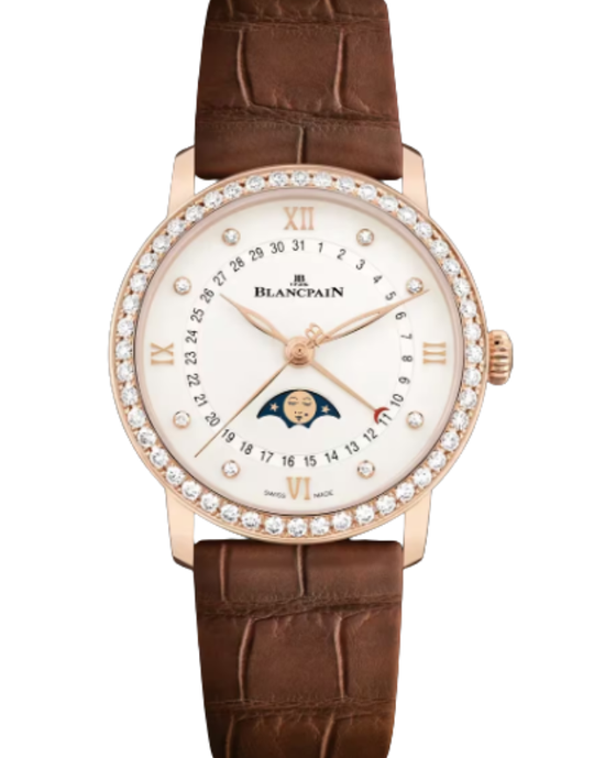 Blancpain Villeret Quantième Phases de Lune Red Gold 33.2mm Opaline Dial 6126 2987 55B