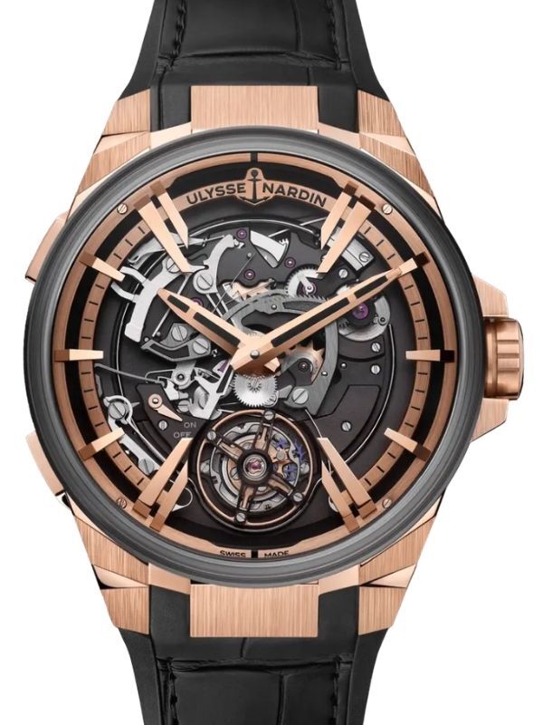 Ulysse Nardin Blast Hourstriker Titanium/Rose Gold 45mm Skeleton Dial Leather Strap 6215-400/02