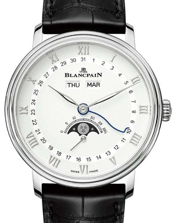 Blancpain Villeret Quantième Complet Steel 38mm White Dial 6264 1127 55B
