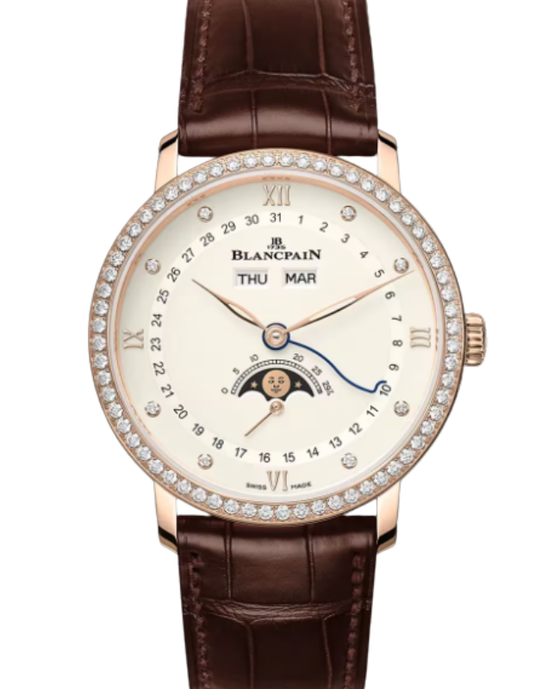 Blancpain Villeret Quantième Complet Red Gold 38mm Opaline Dial 6264 2987 55B