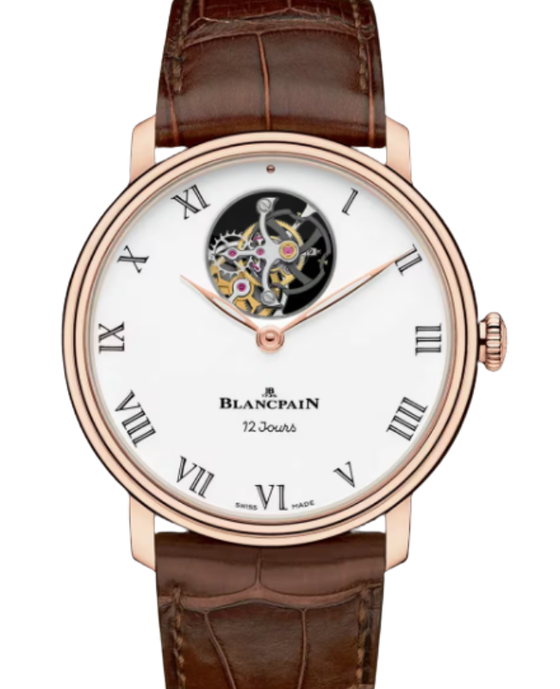 Blancpain Villeret Tourbillon Volant Une Minute 12 Jours Red Gold 42mm White Dial 66240 3631 55B