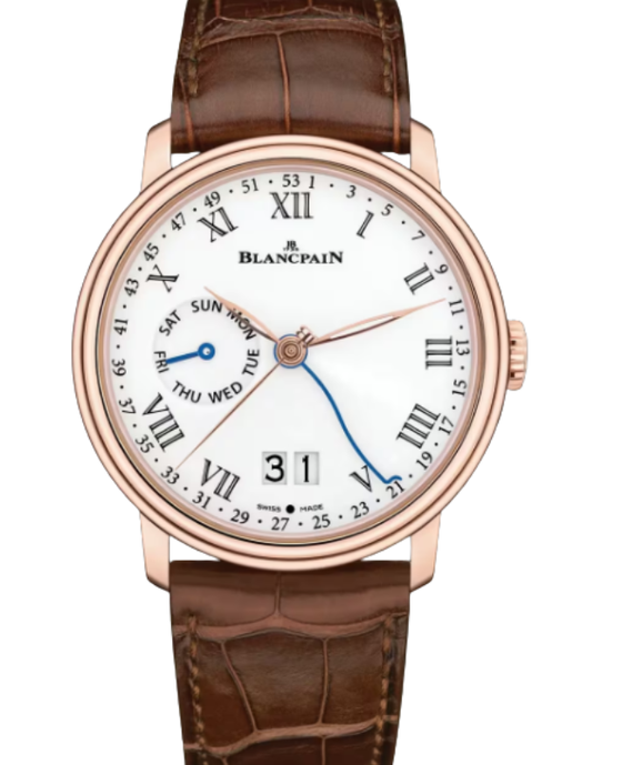 Blancpain Villeret Semainier Grande Date 8 Jours Red Gold 42mm White Dial 6637 3631 55B