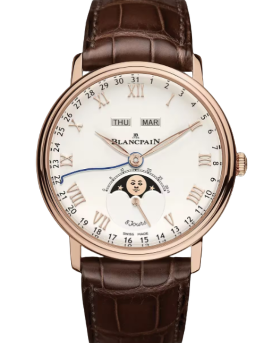 Blancpain Villeret Quantième Complet 8 Jours Red Gold 42mm Opaline Dial 6639 3642 55B