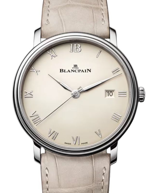 Blancpain Villeret Extraplate Steel 40mm Opaline Dial 6651N 1142 55B