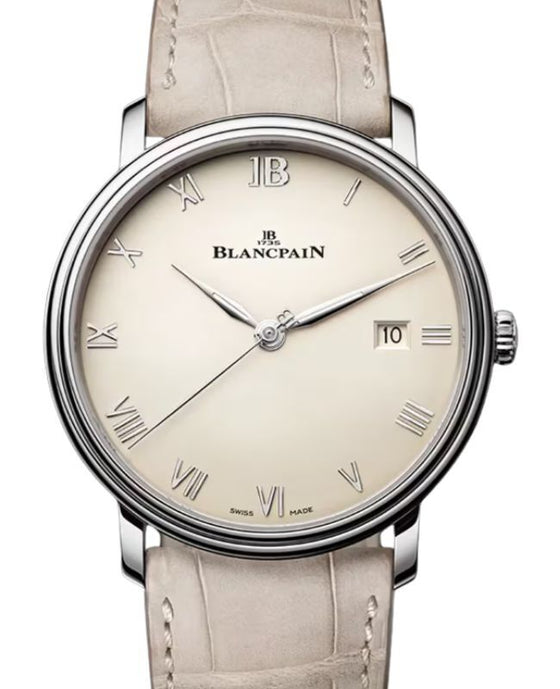 Blancpain Villeret Extraplate Steel 40mm Opaline Dial 6651N 1142 55B