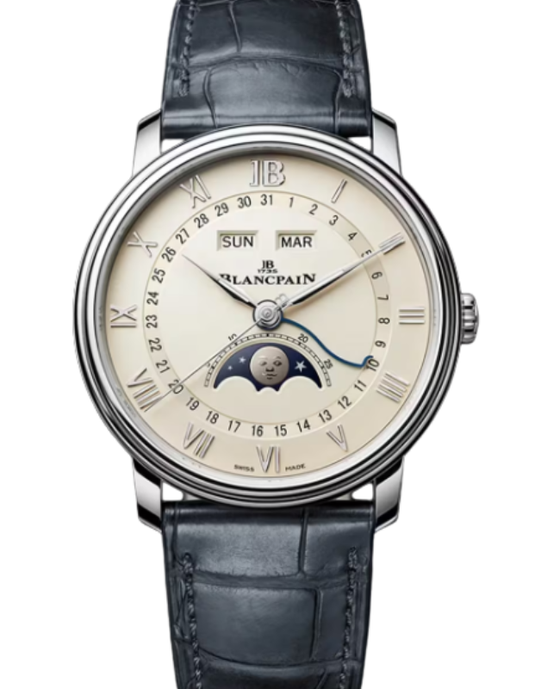 Blancpain Villeret Quantième Complet Steel 40.2mm Opaline Dial 6654N 1142 55B