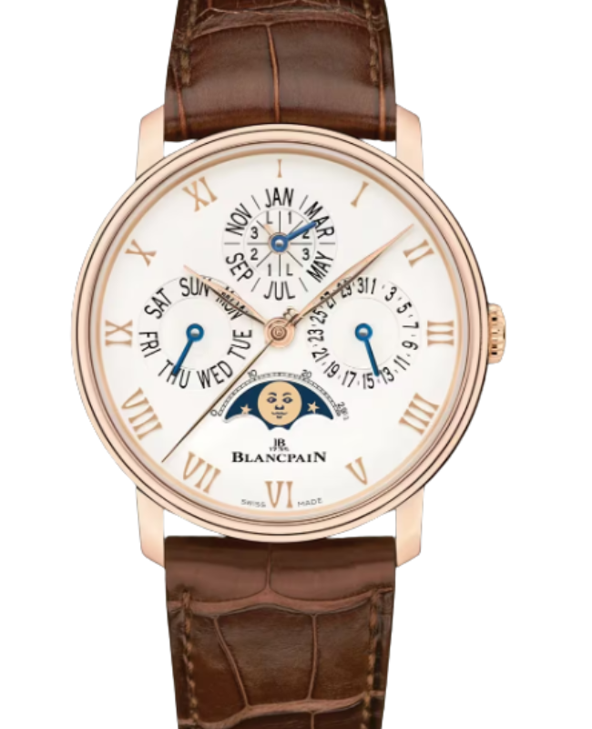 Blancpain Villeret Quantième Perpétuel Phases de Lune Red Gold 40.3mm Opaline Dial 6656 3642 55B