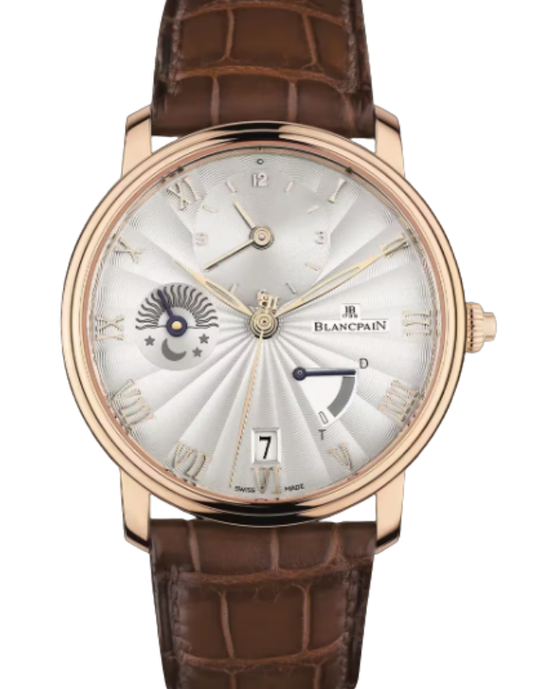 Blancpain Villeret Demi-Fuseau Horaire Demi-Savonnette Red Gold 40mm Opaline Dial 6665 3642 55B