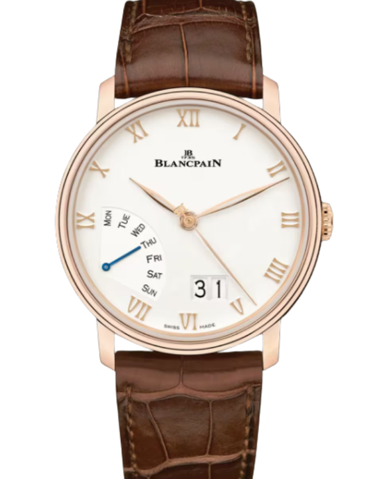 Blancpain Villeret Grande Date Jour Rétrograde Red Gold 40.5mm Opaline Dial 6668 3642 55B