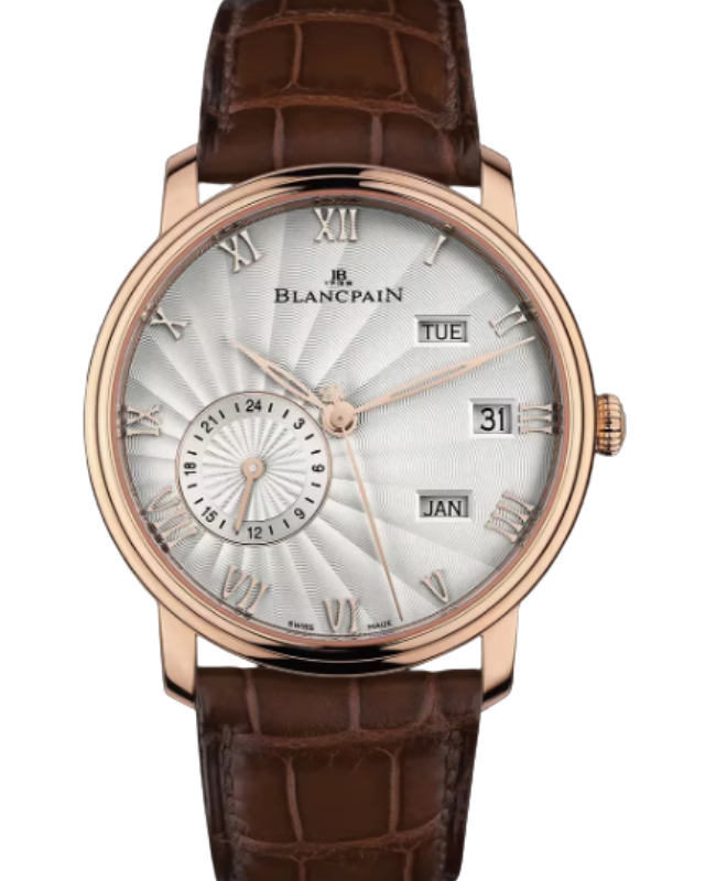 Blancpain Villeret Quantième Annuel GMT Red Gold 40mm Opaline Dial 6670 3642 55B