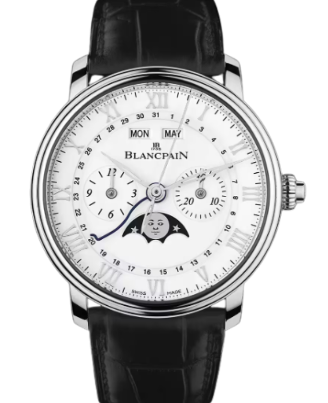 Blancpain Villeret Chronographe Monopoussoir Steel 40.3mm White Dial 6685 1127 55B