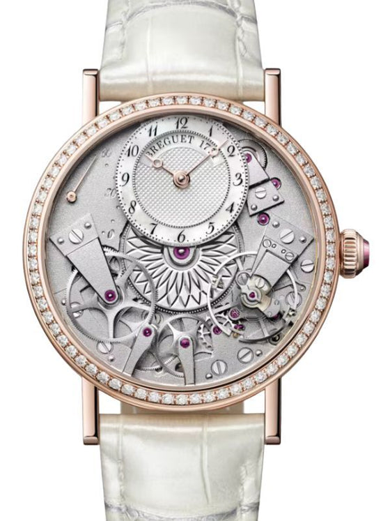 Breguet Tradition 7038 Rose Gold 37mm White Mother of Pearl Dial 7038BR/18/9V6 D00D