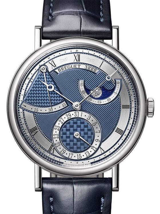 Breguet Classique Phase de Lune 7137 White Gold 39mm/Leather Bleu Sky Dial 7137BB/Y5/9VU