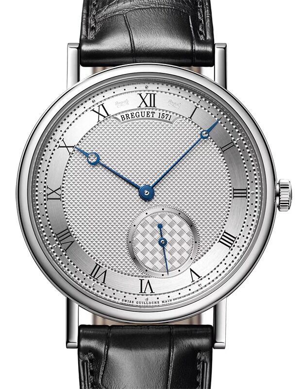 Breguet Classique 7147 White Gold 40mm/Leather Silvery Dial 7147BB/12/9WU