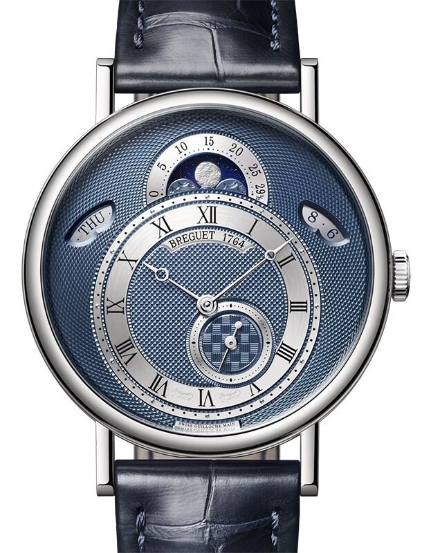 Breguet Classique Calendrier 7337 White Gold 39mm/Leather Bleu Sky Dial 7337BB/Y5/9VU