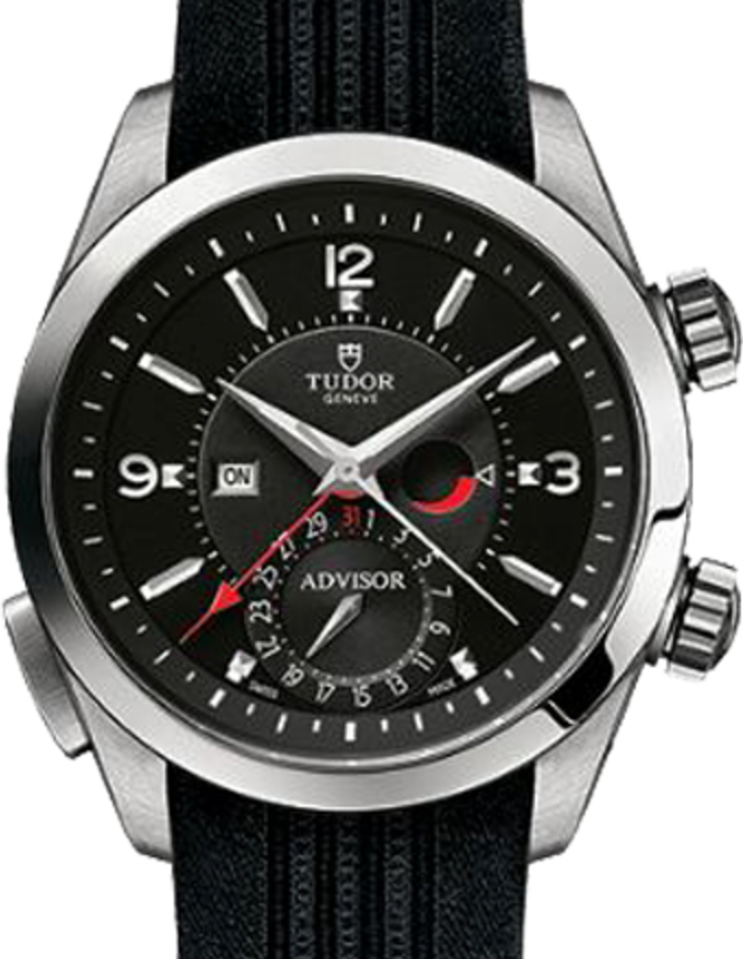 Tudor Heritage Advisor 79620TN Black Arabic & Index Titanium & Stainless Steel 42mm