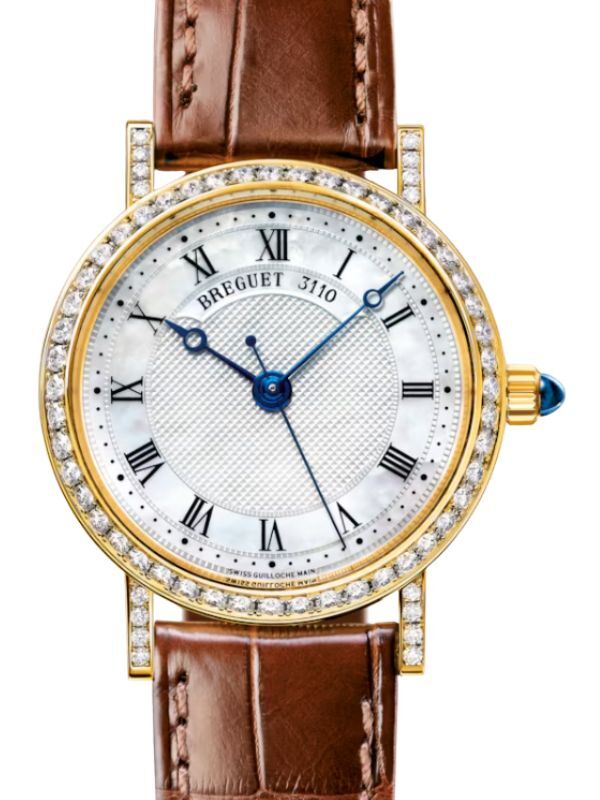 Breguet Classique 8068 Yellow Gold Diamond 30mm White Mother of Pearl Dial 8068BA/52/964 DD00