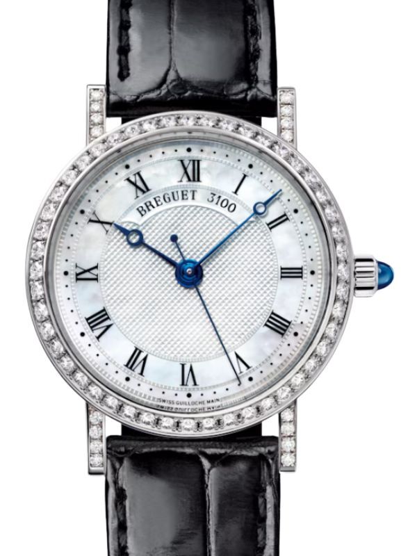 Breguet Classique 8068 White Gold Diamond 30mm White Mother of Pearl Dial 8068BB/52/964 DD00