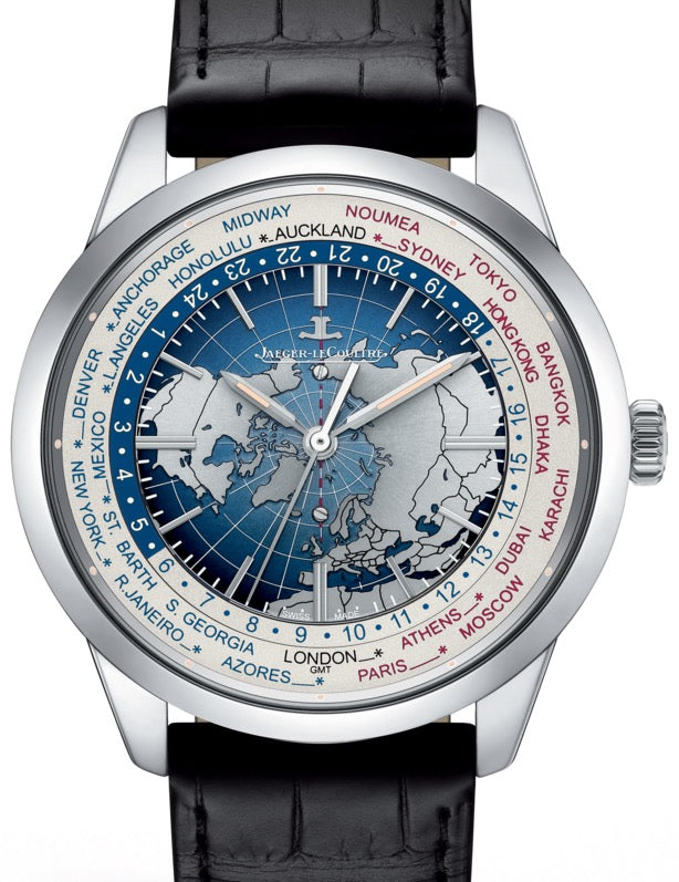Jaeger-LeCoultre Calibre 772 Geophysic? Universal Time 8108420 Blue?Lacquered Stainless Steel Leather 41.6mm Automatic