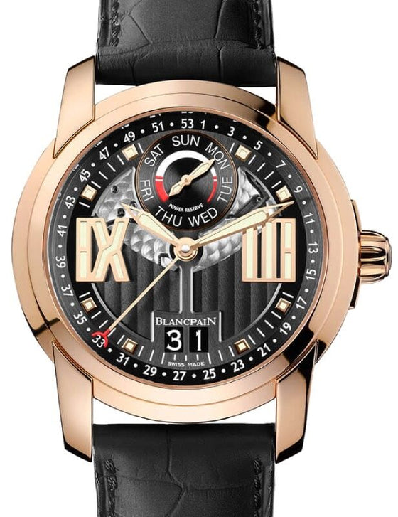 Blancpain L-Evolution Semainier Grande Date 8 Jours Rose Gold 43.5mm Black Multi-Layered Dial 8837 3630 53B