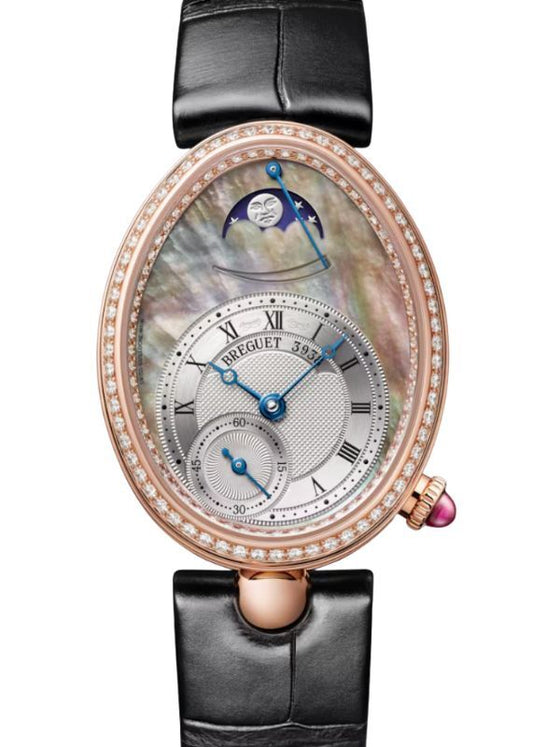 Breguet Reine de Naples Phase de Lune 8908 18K Rose Gold Diamond Mother of Pearl Dial 8908BR/5T/964 D00D 3L