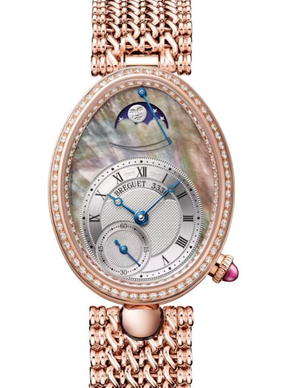 Breguet Reine de Naples Phase de Lune 8908 18K Rose Gold Diamond Mother of Pearl Dial 8908BR/5T/J20 D000