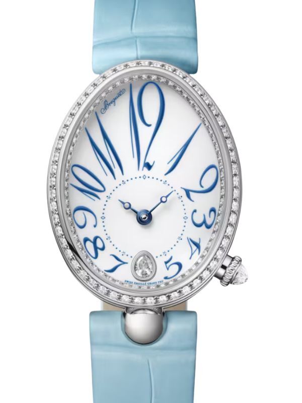 Breguet Reine de Naples 8918 18K White Gold Diamond White “Grand Feu” Dial 8918BB/28/964 D00D