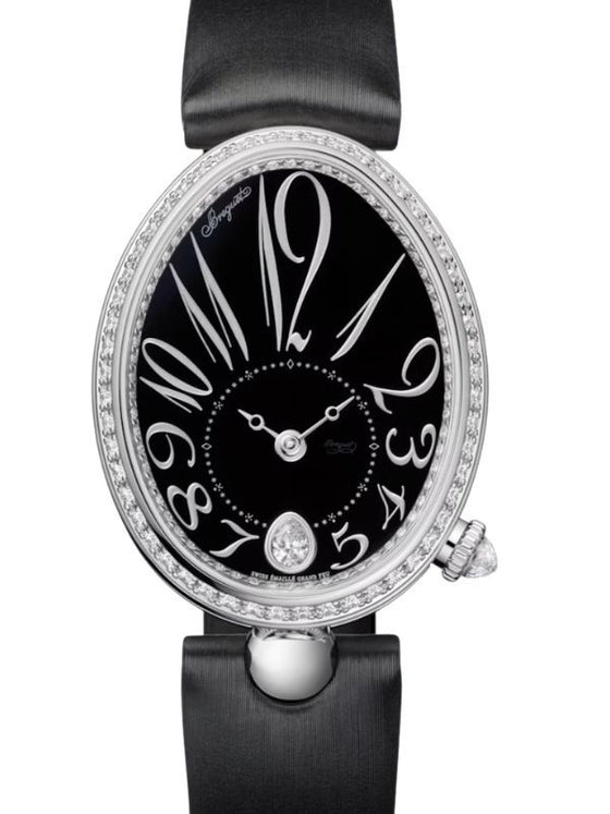 Breguet Reine de Naples 8918 18K White Gold Diamond Black “Grand Feu” Dial 8918BB/2N/764 D00D
