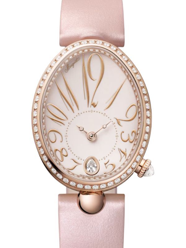 Breguet Reine de Naples 8918 18K Rose Gold Diamond Pink “Grand Feu” Dial 8918BR/2C/364 D00D