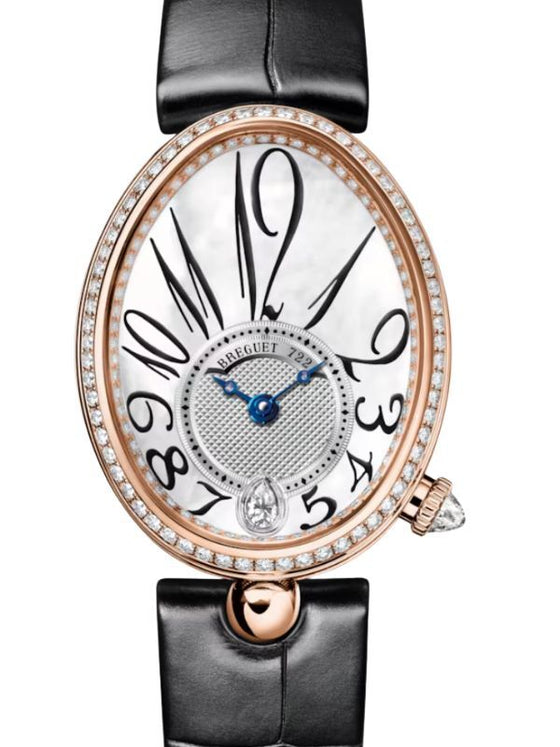 Breguet Reine de Naples 8918 Rose Gold Diamond White Mother of Pearl Dial 8918BR/58/964 D00D 3L