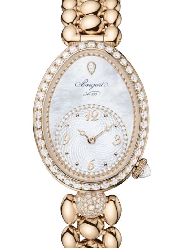 Breguet Reine de Naples 8925 Breguet Gold Diamond White Mother of Pearl Dial 8925BH/5W/J40 D0